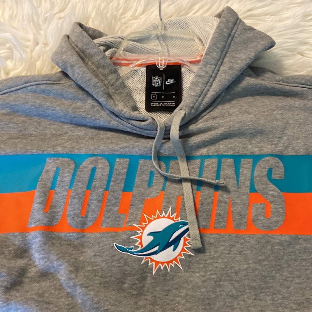 NFL Man Dolphins Hoodie size M excellent condition bust 46” long 26” - Picture 9 of 12